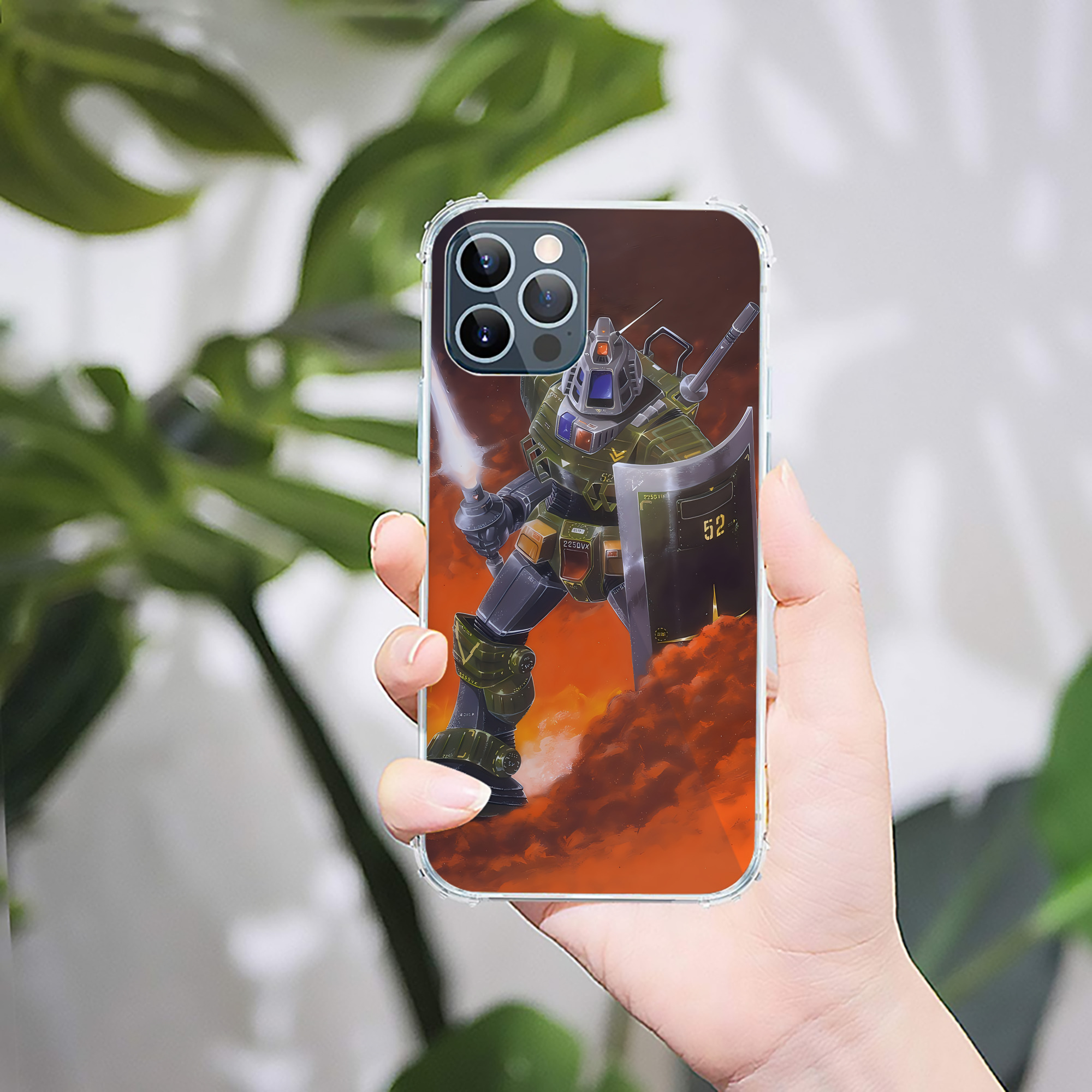 （画像用） 機動戦士ガンダム Mobile Suit Gundam 【iPhone 12シリーズ対応】透明スマホケース（クリアソフトケース）